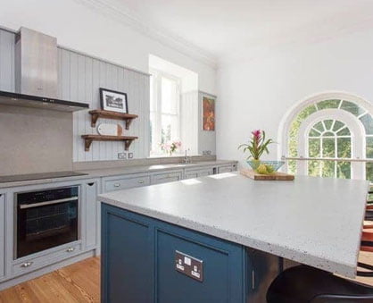 30mm concrete kitchen island in Natural