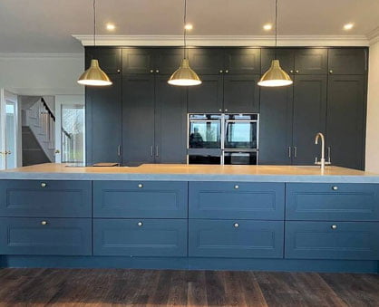Off Form Concrete Kitchen Island in Classic Grey project in Limerick