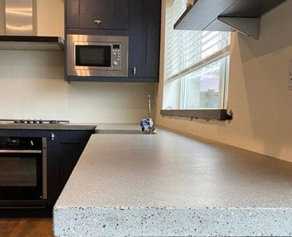 Polished Concrete Kitchen in Natural Finish