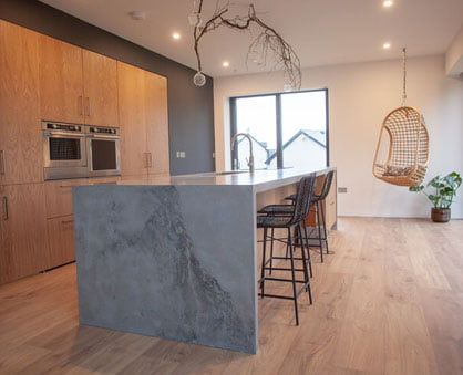 Veined Polished Concrete Kitchen Island Concrete Fair   Veined Polished Concrete Kitchen Island 