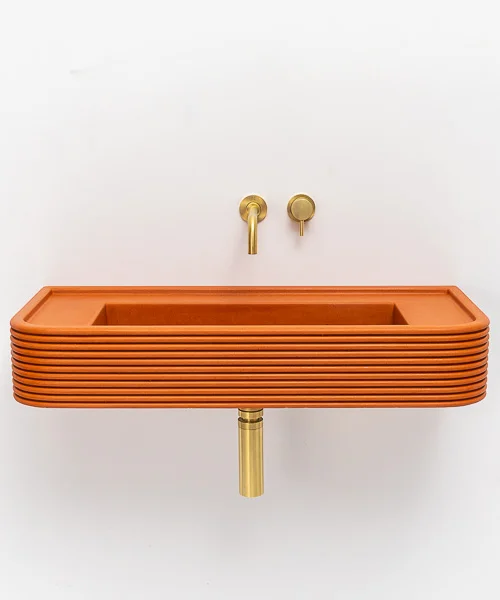 Komo Art Deco Style Concrete Sink - Concrete Fair