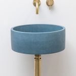Owel Elegant Bathroom Sink - Blue Concrete Basin - Concrete Fair