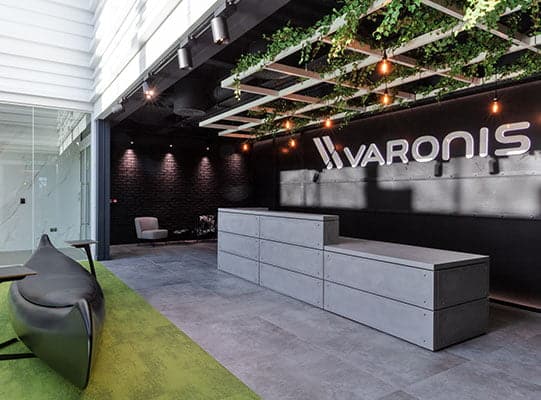 Concrete Reception Desk at Varonis Offices Cork
